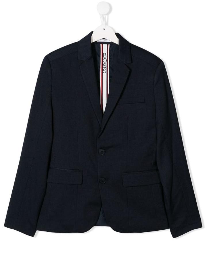 Boss Hugo Boss Blazer With Interior Logo Stripe - Blue