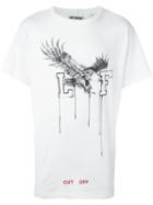 Off-white Eagle Print T-shirt, Men's, Size: Xl, White, Cotton