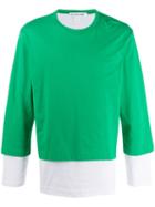 Comme Des Garçons Shirt Layered Long Sleeve T-shirt - Green