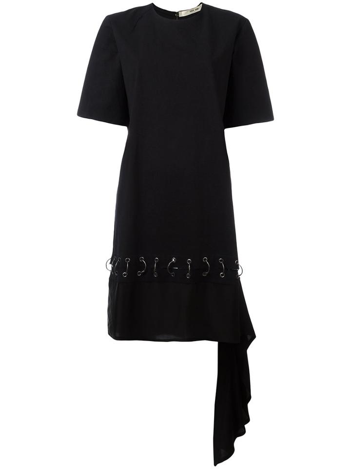 Damir Doma Eyelet & Loop T-shirt Dress, Women's, Size: Small, Black, Cotton