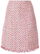 Giambattista Valli Tweed Straight Midi Skirt - Pink