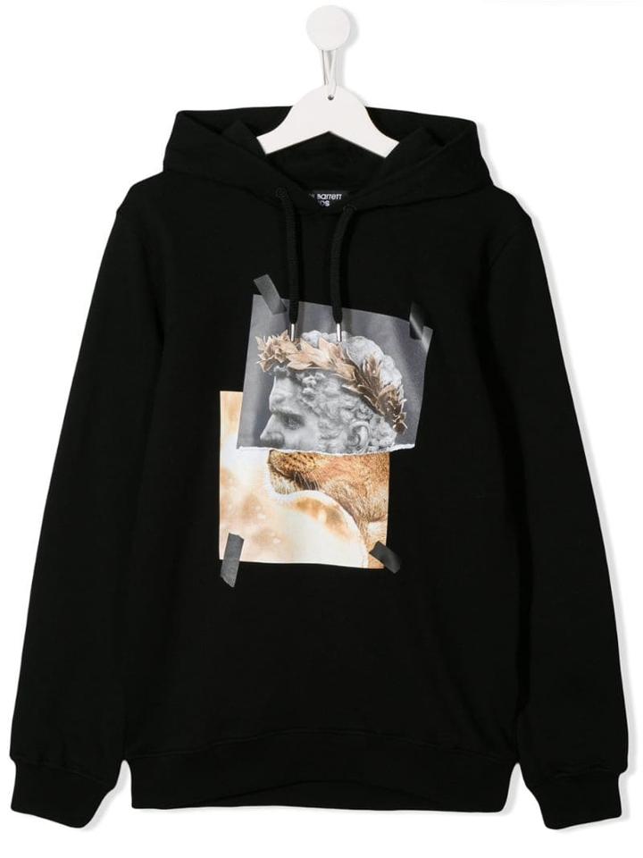 Neil Barrett Kids Teen Collage Print Sweatshirt - Black