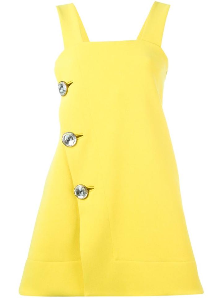 Marni Pinafore Dress, Women's, Size: 40, Yellow/orange, Triacetate/polyester