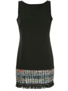 Milly Embroidered Short Dress - Black