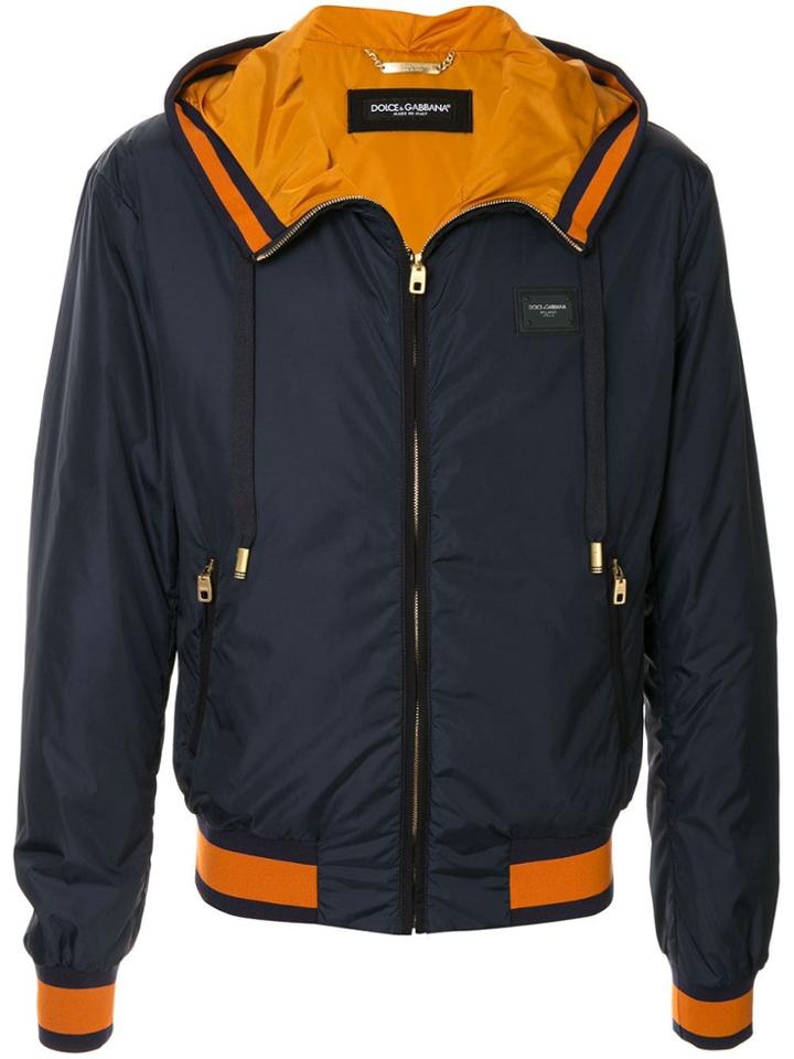 Dolce & Gabbana Zipped Hooded Jacket - Blue