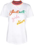 Mira Mikati Knit Collar T-shirt - White