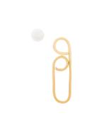 Wouters & Hendrix Technofossils Mismatched Pearl Bend Earrings -