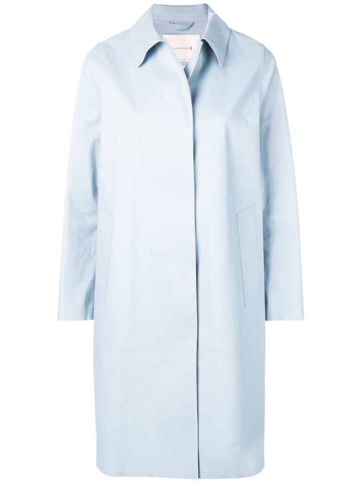 Mackintosh Pale Blue Bonded Cotton Mackintosh Coat