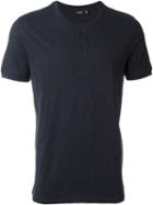 Vince Front Buttons T-shirt, Men's, Size: Xl, Blue, Cotton