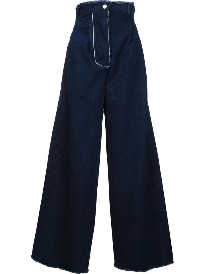 Natasha Zinko Wide Leg Jeans, Women's, Size: 36, Blue, Cotton