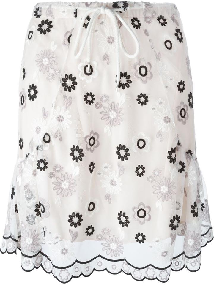See By Chloe Floral Embroidery Skirt