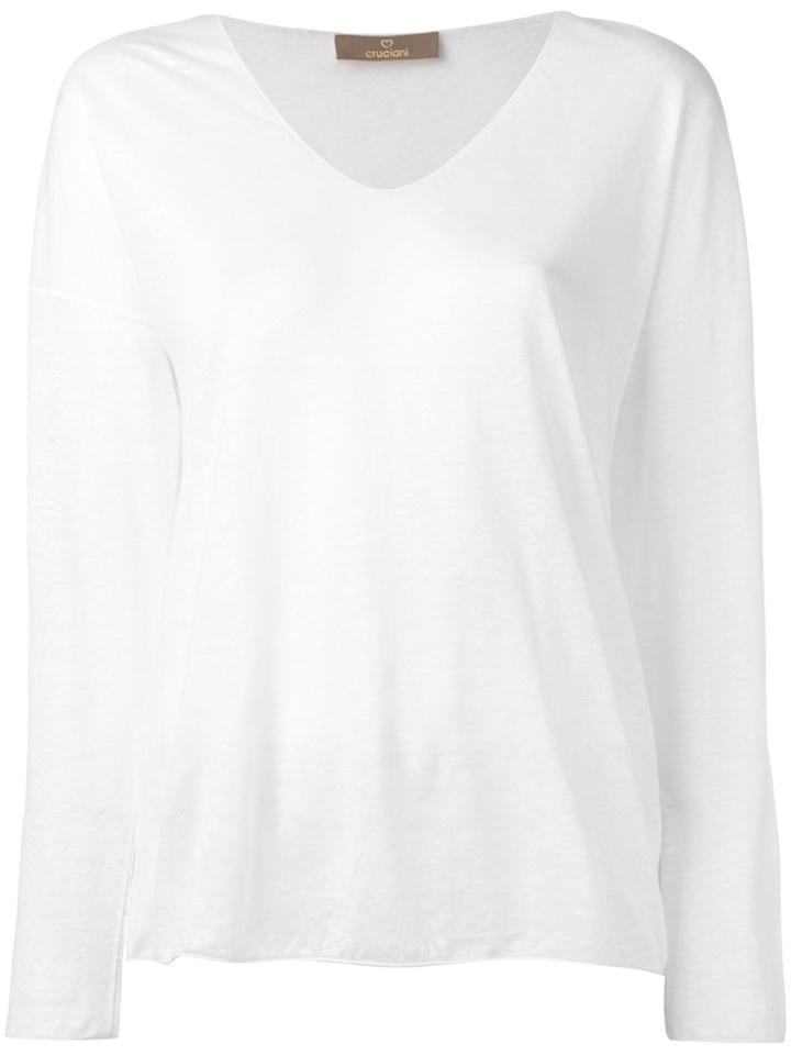 Cruciani V-neck Knit - White