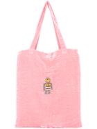 Jupe By Jackie Embroidered Tote Bag - Pink & Purple