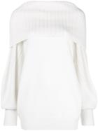 Givenchy Ribbed-collar Fitted Sweater - White