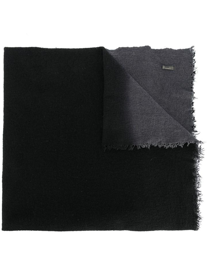 Faliero Sarti Textured Two Tone Shawl - Black