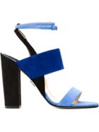 Paul Andrew Xiamen Sandals, Women's, Size: 39, Blue, Suede