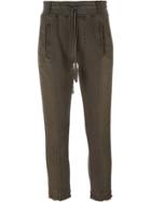 Haider Ackermann Panelled Cropped Trousers - Green