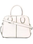 Tod's Shoulder Strap Tote Bag, Women's, White, Calf Leather