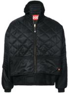 032c Zipped Quilted Jacket - Black