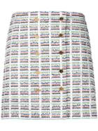 Thom Browne Tweed Mini Skirt - White