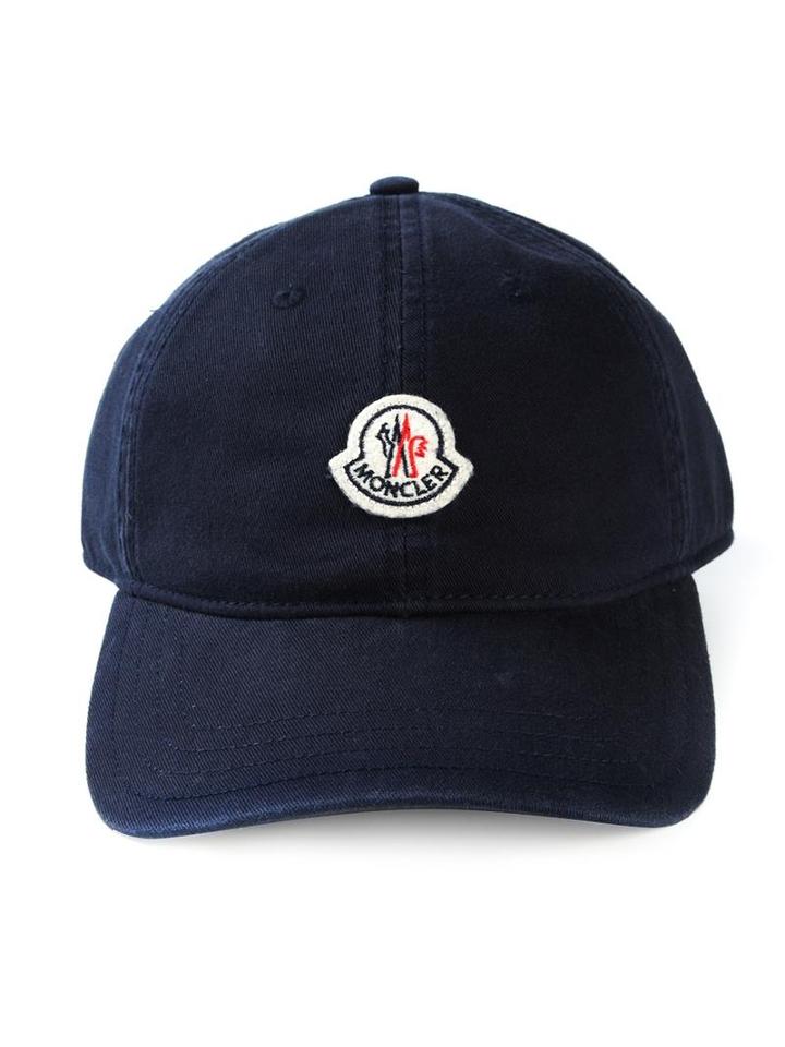 Moncler Classic Baseball Cap, Men's, Blue, Cotton