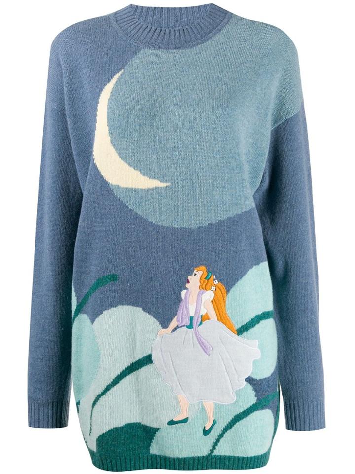 Jc De Castelbajac Pre-owned 1990s Thumbelina Jumper - Blue