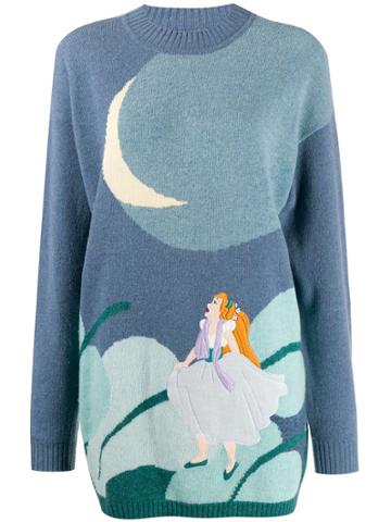 Jc De Castelbajac Pre-owned 1990s Thumbelina Jumper - Blue