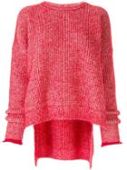 Enföld Draped Sleeve Jumper - Red