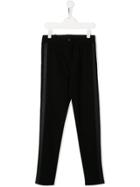 Moncler Kids Logo Trim Leggings - Black