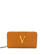 Versace Virtus Continental Wallet - Neutrals