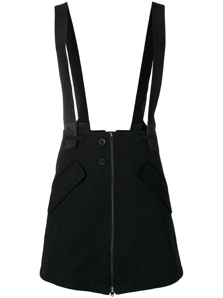 Lost & Found Ria Dunn - Braces Zipped Skirt - Men - Cotton/linen/flax - L, Black, Cotton/linen/flax