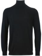 Zanone Roll Neck Sweater, Men's, Size: 58, Blue, Polyamide/virgin Wool