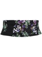 Blumarine Floral Sash Belt - Black