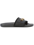 Gucci Pursuit Horsebit Slip-on Sandals - Black