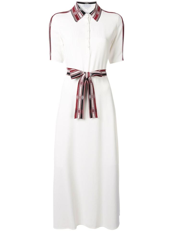 Gabriela Hearst Belted Shirt Dress - White