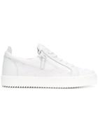 Giuseppe Zanotti Design Textured Lace-up Sneakers - White