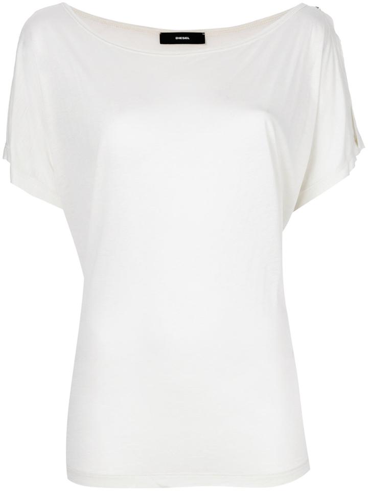 Diesel Boat Neck T-shirt - White