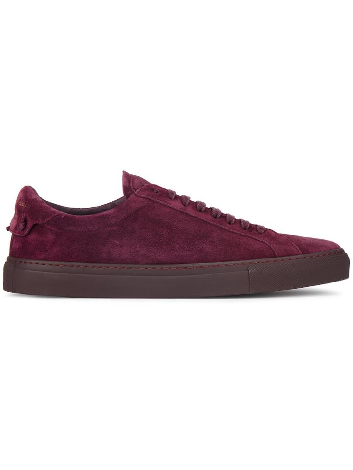 Givenchy Burgundy Suede Urban Knots Sneakers - Red