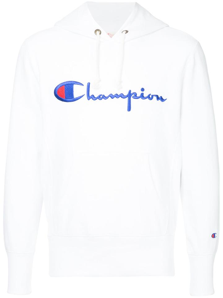 Champion Long-sleeve Hoodie - White