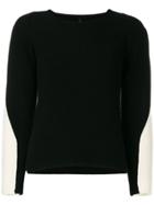 Pierantoniogaspari Contrast Sleeve Sweater - Black