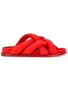 Proenza Schouler Crossover Strap Sandals - Red