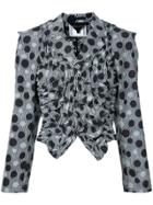 Comme Des Garçons Vintage Ruched Polka Dot Jacket - Black