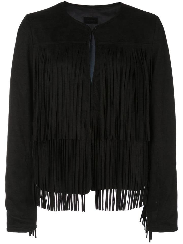 Mother Fringed Jacket - Black