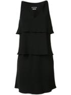 Boutique Moschino Layered Dress, Women's, Size: 42, Black, Polyester/triacetate