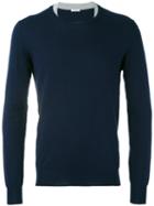 Plain Sweater - Men - Cotton - L, Blue, Cotton, Paolo Pecora