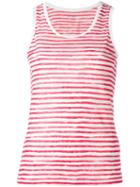 Majestic Filatures Striped Tank Top, Women's, Size: Ii, Red, Linen/flax