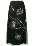 A.n.g.e.l.o. Vintage Cult Sequin Embroidery A-line Skirt - Black