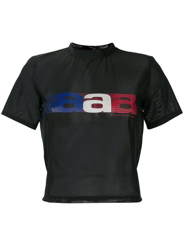 Alexander Wang Mesh Graphic T-shirt - Black