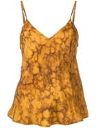 Mes Demoiselles Marbled Effect Slip Top - Brown