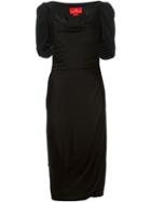 Vivienne Westwood Red Label Draped Midi Dress, Women's, Size: 42, Black, Viscose/polyamide